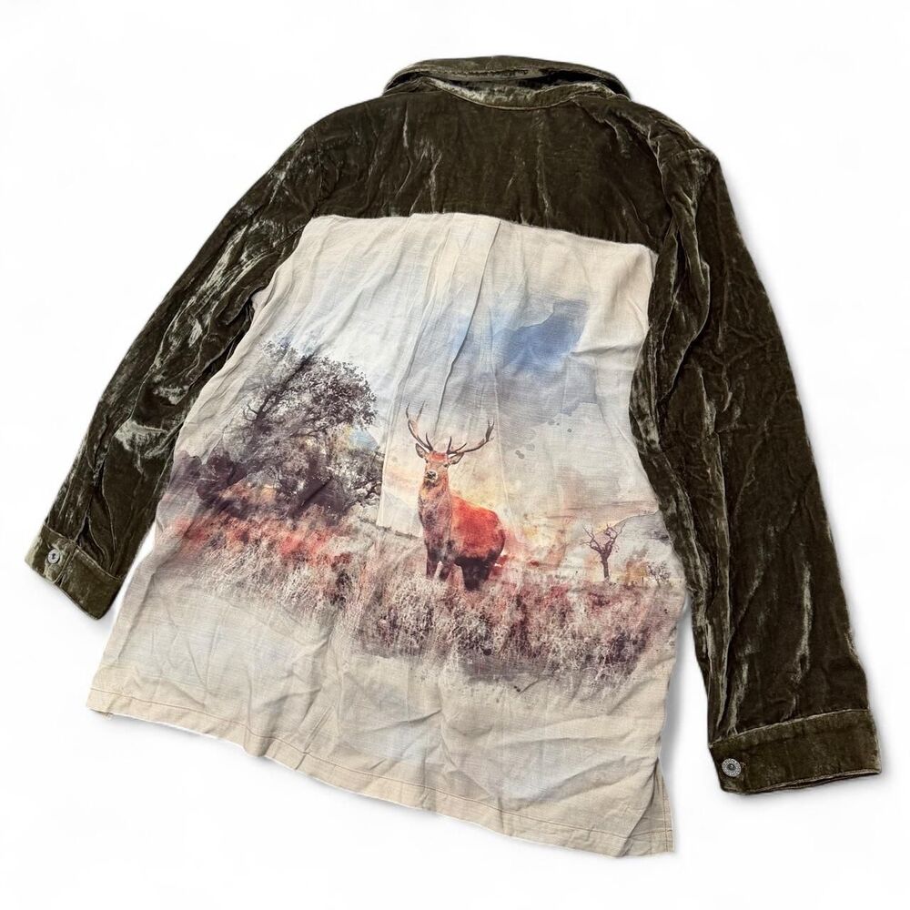 Aratta-silent-journey Women's Green and Khaki Blouse